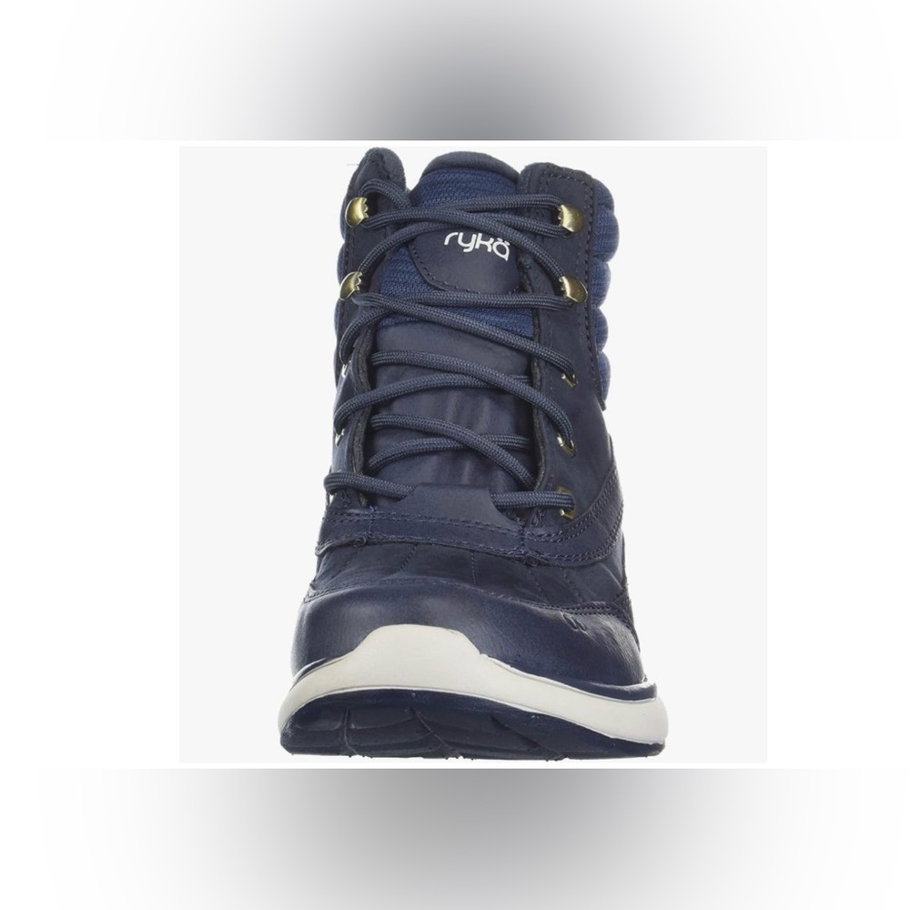 Ryka Women's Navy Blue Ankle Boots Size 5 Water-Repellent Lace-Up Boots NEW - Picture 3 of 10